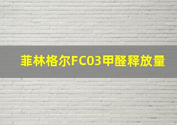 菲林格尔FC03甲醛释放量