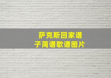 萨克斯回家谱子简谱歌谱图片