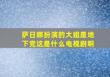 萨日娜扮演的大姐是地下党这是什么电视剧啊