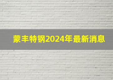 蒙丰特钢2024年最新消息