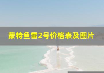 蒙特鱼雷2号价格表及图片