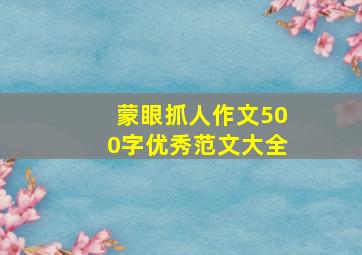 蒙眼抓人作文500字优秀范文大全