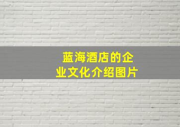 蓝海酒店的企业文化介绍图片