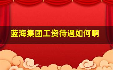 蓝海集团工资待遇如何啊