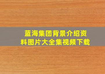 蓝海集团背景介绍资料图片大全集视频下载