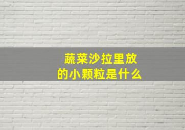 蔬菜沙拉里放的小颗粒是什么