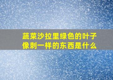 蔬菜沙拉里绿色的叶子像刺一样的东西是什么