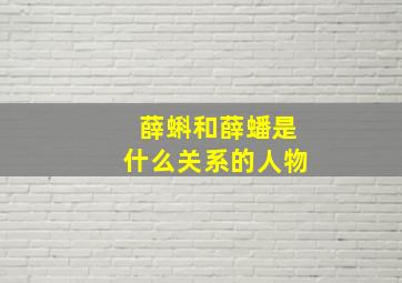 薛蝌和薛蟠是什么关系的人物