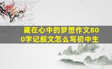 藏在心中的梦想作文800字记叙文怎么写初中生