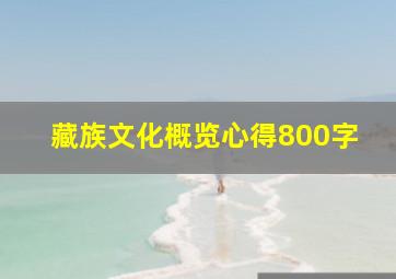 藏族文化概览心得800字