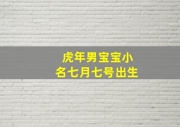 虎年男宝宝小名七月七号出生