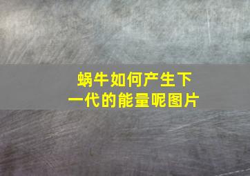 蜗牛如何产生下一代的能量呢图片