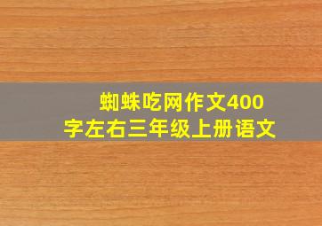 蜘蛛吃网作文400字左右三年级上册语文