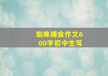 蜘蛛捕食作文600字初中生写