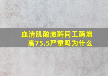 血清肌酸激酶同工酶增高75.5严重吗为什么