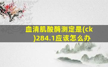 血清肌酸酶测定是(ck)284.1应该怎么办