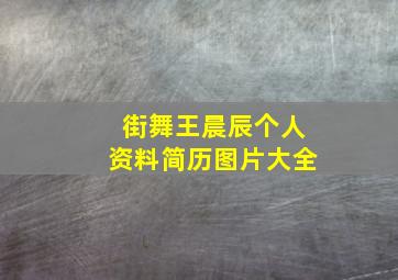 街舞王晨辰个人资料简历图片大全