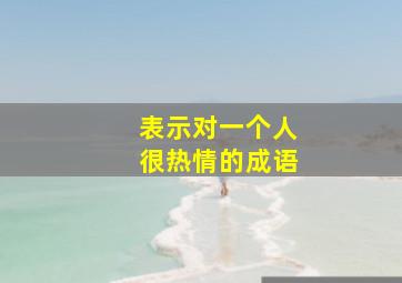 表示对一个人很热情的成语