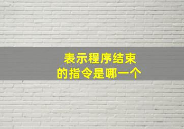 表示程序结束的指令是哪一个