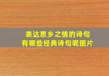 表达思乡之情的诗句有哪些经典诗句呢图片