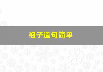 袍子造句简单