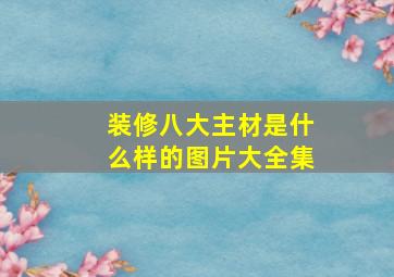 装修八大主材是什么样的图片大全集