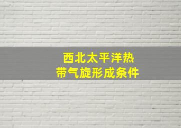 西北太平洋热带气旋形成条件