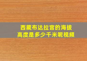 西藏布达拉宫的海拔高度是多少千米呢视频