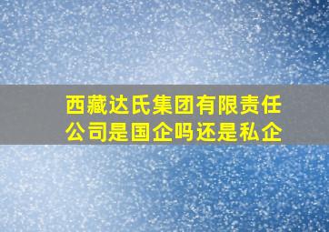 西藏达氏集团有限责任公司是国企吗还是私企