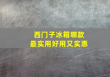 西门子冰箱哪款最实用好用又实惠