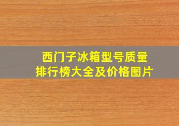 西门子冰箱型号质量排行榜大全及价格图片