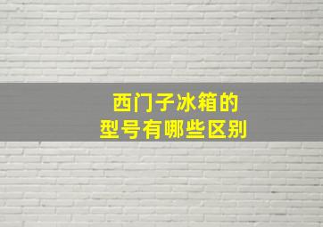 西门子冰箱的型号有哪些区别