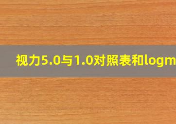 视力5.0与1.0对照表和logmar