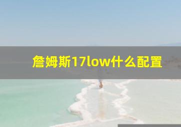 詹姆斯17low什么配置