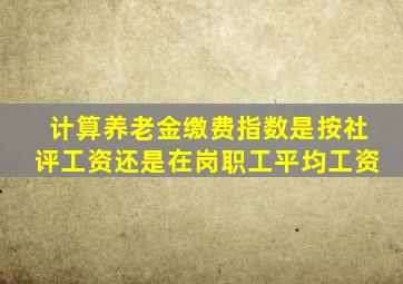 计算养老金缴费指数是按社评工资还是在岗职工平均工资