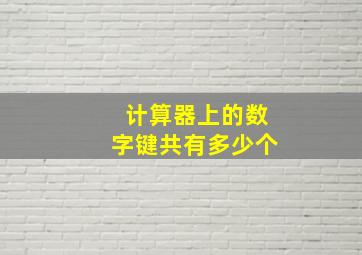 计算器上的数字键共有多少个