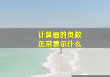 计算器的负数正常表示什么