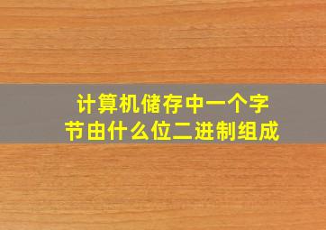 计算机储存中一个字节由什么位二进制组成