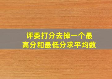 评委打分去掉一个最高分和最低分求平均数