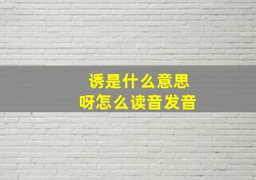 诱是什么意思呀怎么读音发音