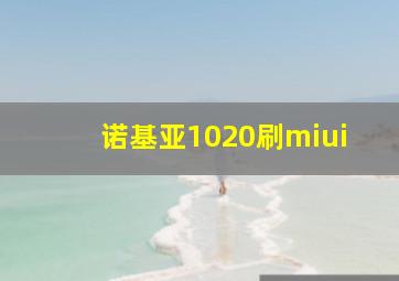 诺基亚1020刷miui