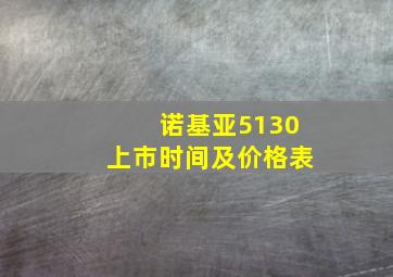 诺基亚5130上市时间及价格表