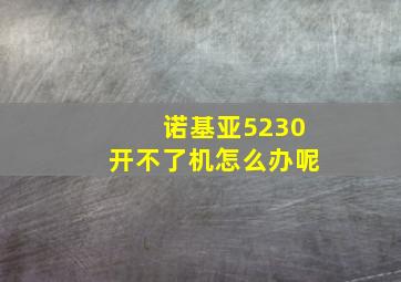 诺基亚5230开不了机怎么办呢