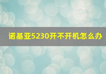 诺基亚5230开不开机怎么办