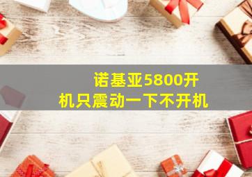 诺基亚5800开机只震动一下不开机