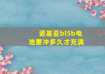 诺基亚bl5b电池要冲多久才充满