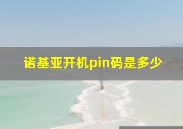 诺基亚开机pin码是多少