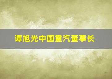 谭旭光中国重汽董事长