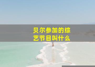 贝尔参加的综艺节目叫什么