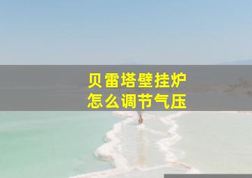 贝雷塔壁挂炉怎么调节气压